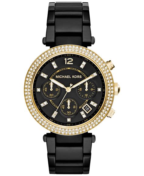 michael kors black watch for ladies